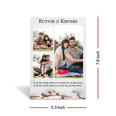 Personalized Couple Photo Frame Customized Anniversary Gift for Wife & Husband Birthday Gift For Girlfriend Tabletop Photo Frame Gift for Friend, Partner, Parents